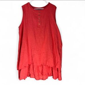 Sleeveless Red Women's Dress